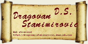 Dragovan Stanimirović vizit kartica